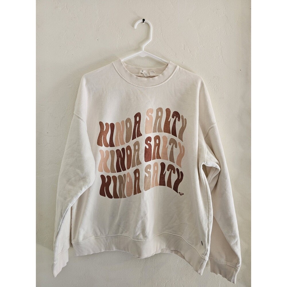 Roxy Women's Oversized Crewneck Kinda Salty Sweater Size XS - Picture 2 of 6